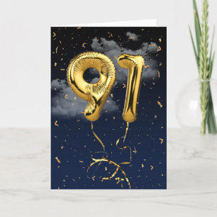 Balão Mylar Dourado e Cartão Confetti de Nascime