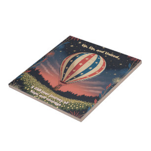 Balão Patriótico EUA 1776–2026 Fogos de Artifício