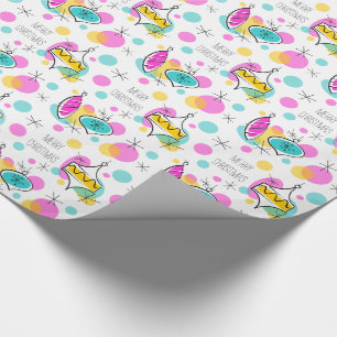 Balas de Árvore Retro Papel de embrulho de Natal