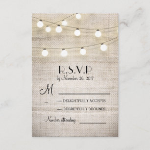 balas de burlap light elegant casamento RSVP