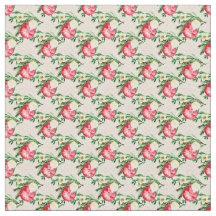 Balas de Natal Vermelhas no Tecido Rosa