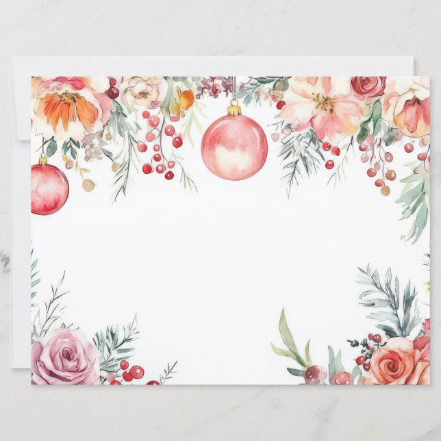 Balas e Flores de Natal Coloridas (Frente)