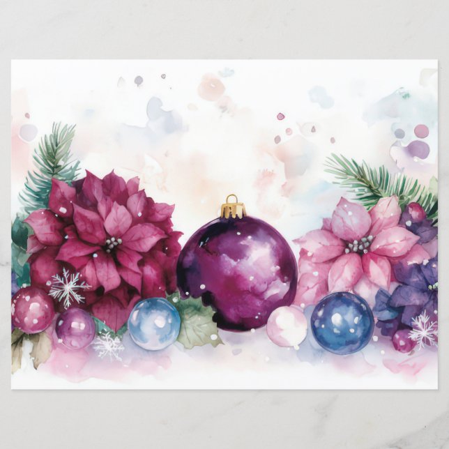 Balas e Flores de Natal Coloridas (Frente)