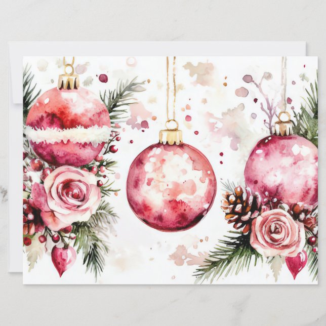 Balas e Flores de Natal Coloridas (Frente)