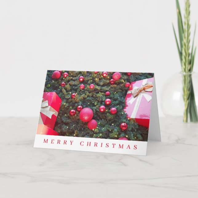 Balas e presentes veem cartão de Natal (Frente)