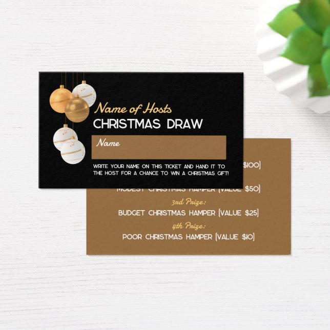 Balas Festivas, Festa de Natal Bilhetes Raffle (Mesa)