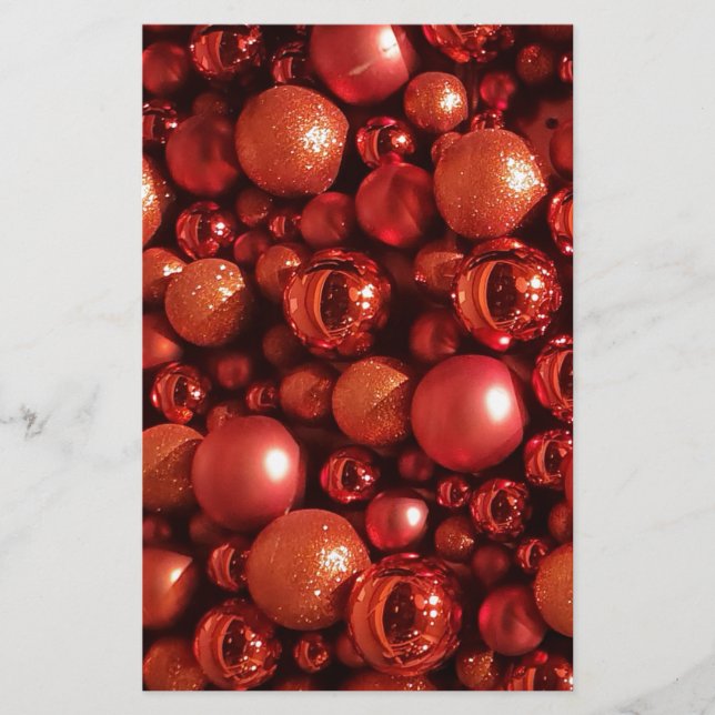 Balas Vermelhas de decoração de Natal (Frente)