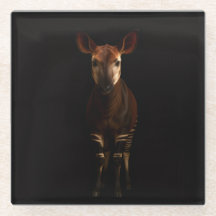 Balcão de vidro Preto 4 Luxe, Okapi da Floresta