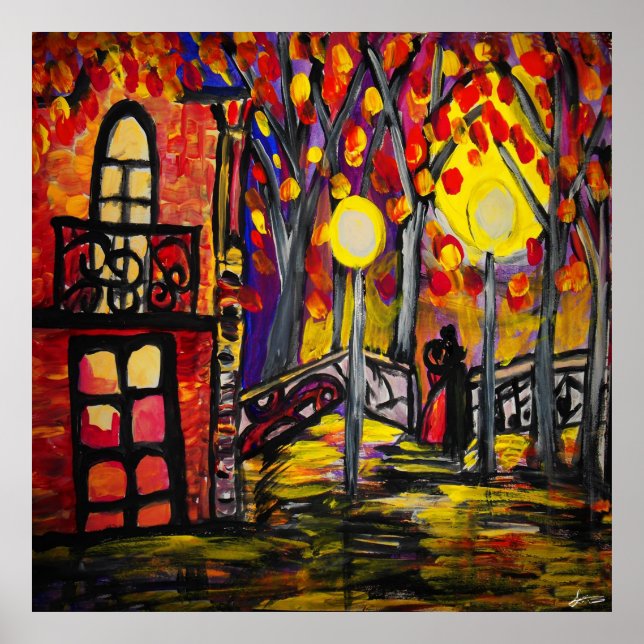 Balcony at Night Value Poster Paper (Matte) (Frente)