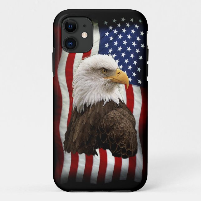 Bald Eagle e Capa de telefone Móvel Patriótica (Verso)