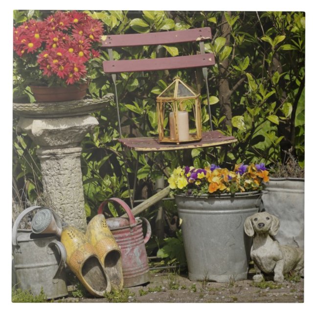 Baldes, sapatos e flores, Zaanse Schans, (Frente)