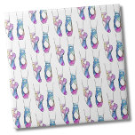Balé Ballerina Cute<br><div class="desc">A bailarina clássica parece tão elegante nesta design de impressão de cor d'água colorida. Um esboço preto e branco com aquarelas em azul-rosa verde e muito mais. Que adorável seria isto num estúdio de dança ou numa casa de banho de meninas? Quer queiras usar este azulejo como uma pequena porta...</div>