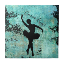 Balé Ballerina Silhouette em Azul