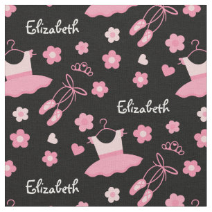 Balé Ballerina Tecido Pink Preto