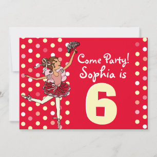 Balé crianças festejaram convite amarelo vermelh