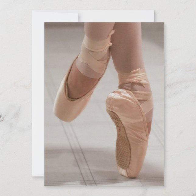 Balé Dancer en Pointe Feet, Calçados Ponteiro Rosa (Frente)