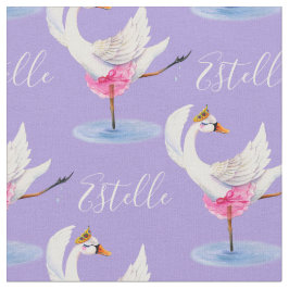 Balé de bailarina de Swan dançarina padrão tecido