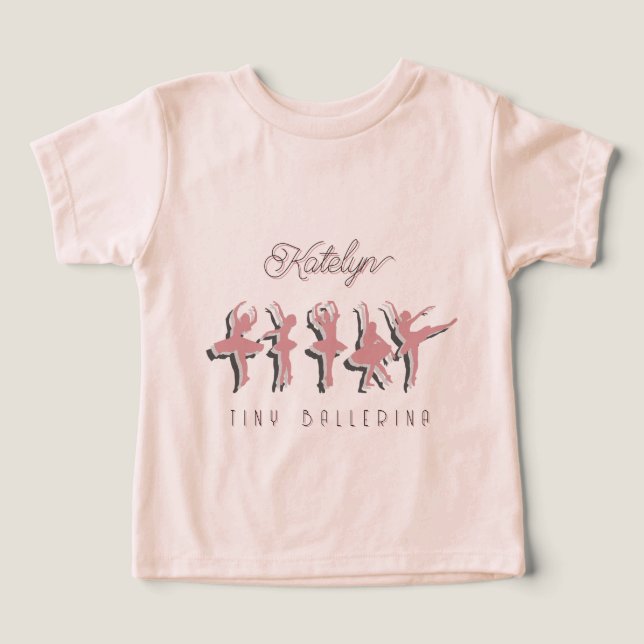 Balé de dança Tiny Ballerina Personalizado (Design frontal)