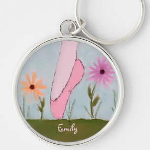 Balé no chaveiro customizável das flores