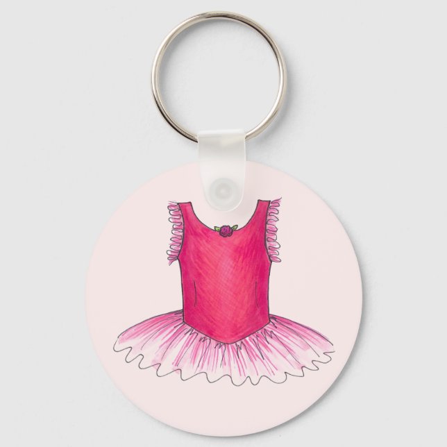 Balé Rosa Ballerina Costume Tutu Dance Chaveiro (Frente)