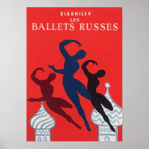 Balé Russo Vintage Dance Poster