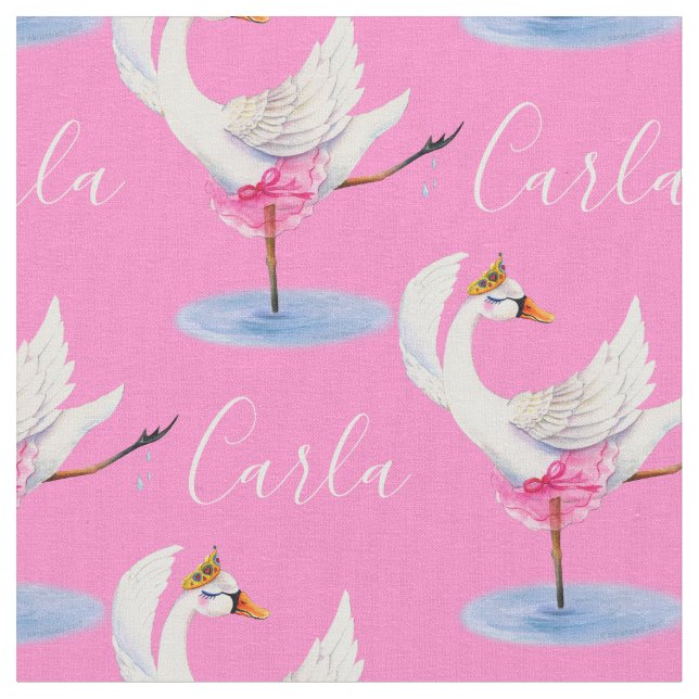 Balé Swan bailerina nome de dançarina rosa tecido  (Detalhe)
