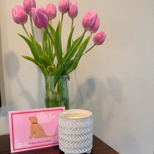 Baleia Alô Ali Ouro Cão Saudação Cartões (Criador carregado)