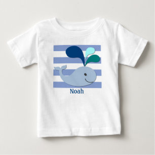 Baleia Azul em Camisa de Fundo com Strike Azul