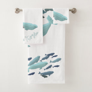 Baleia Beluga, Baleias, Baleias, Toalhas de Banhei