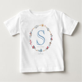 Baleia do Mar Monograma | Baby Boy | Camiseta