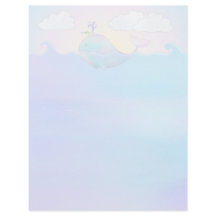 Baleia - Folha de Papel de 8,5" x 11"