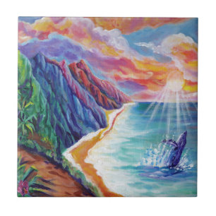 Baleia-jubarte havaiana e Na Pali de Kauai