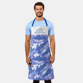 Baleia-jubarte monocromática azul personalizada