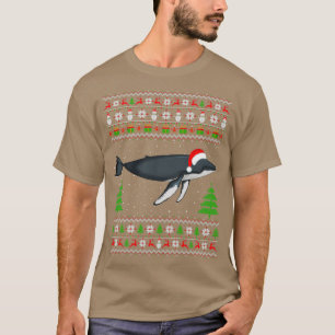 Baleia Natal Camisa Feia Santa Hat Baleia Engraçad