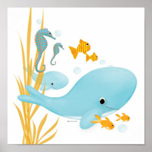 Baleia no oceano poster