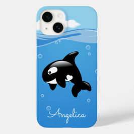 Baleia Orca Cuta no Oceano com Nome Personalizado