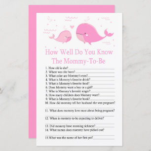 Baleia rosa Como você conhece bem o jogo do chá de