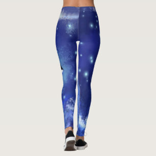 Baleias Assassinas Cheias Noite Azul Leggings