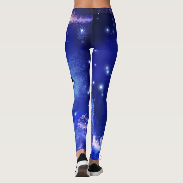 Baleias Assassinas em Leggings Azuis-da-Lua Comple (Verso)