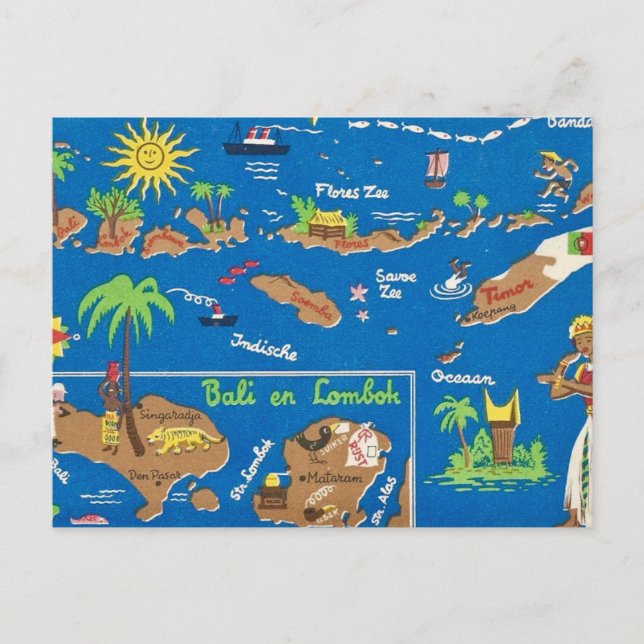 Bali Lombok  Cartão Postal Colorido (Frente)