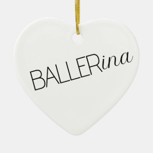 "Baller" Bailarina Enfeite de Natal