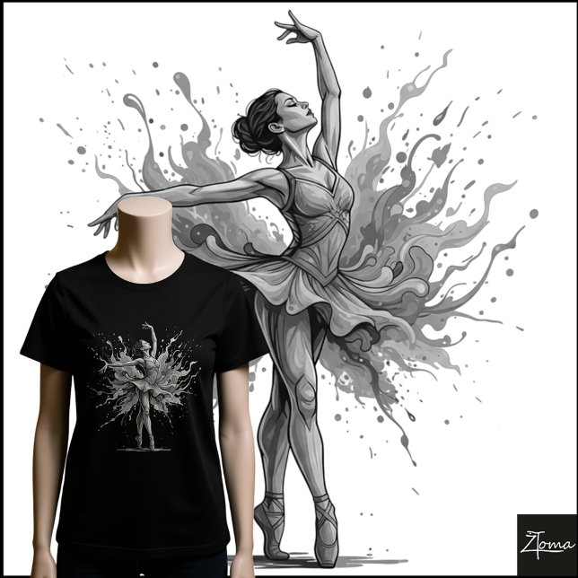 Ballerina Abstrata em Ponta com Explosão de Neon (Criador carregado)