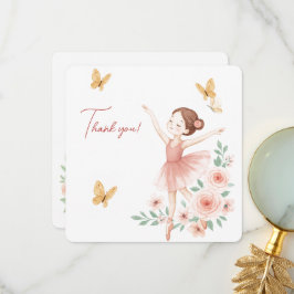 Ballerina Birthday Cartões de agradecimentos - Bal