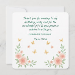 Ballerina Birthday Cartões de agradecimentos - Bal