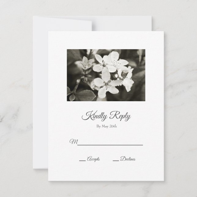 Ballerina Blossoms Vintage RSVP Card (Frente)