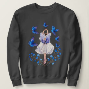 Ballerina Borboleta Azul – Camiseta Elegante Fairy