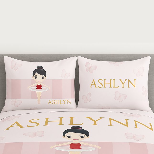 Ballerina & Borboleta Rosa Personalizada (Criador carregado)