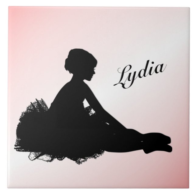 Ballerina Cansada Personalizada c/ Nome Rosa (Frente)
