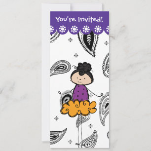 Ballerina Dança Considerando Convites