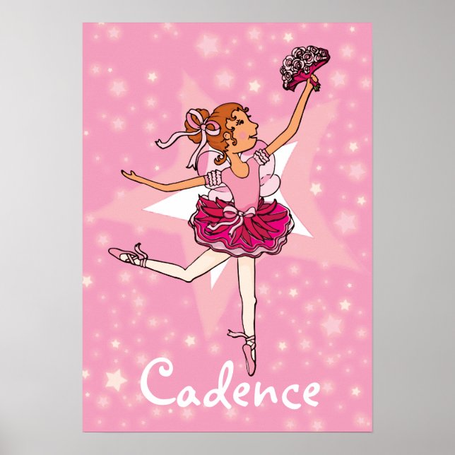 Ballerina, dançarina rosa, poster (Frente)